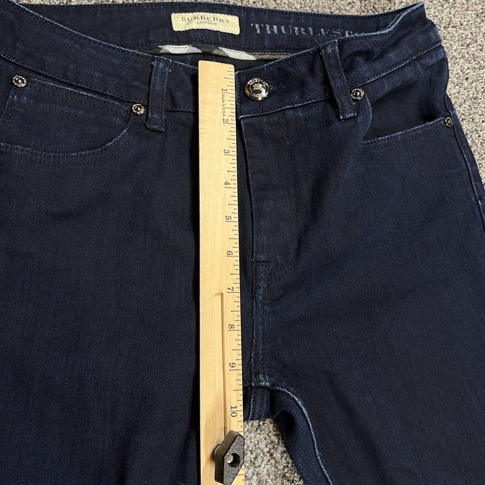 Burberry‎ Jeans Womens 31 Blue Thurlestone Skinny Dark Wash Stretch Denim - Picture 11 of 12